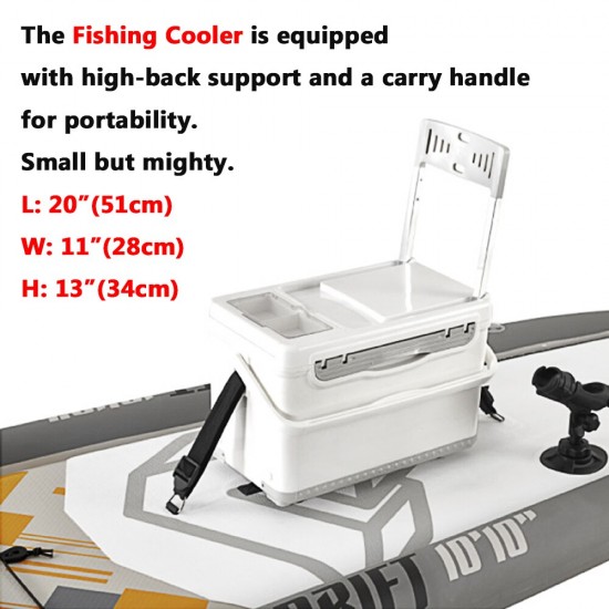 Элегантное и экономичное сочетание холодильника, рыболовного сиденья и рыболовного набора для приманок - Сиденье-холодильник для SUP доски Aqua-Marina 2-IN-1 Fishing Cooler.