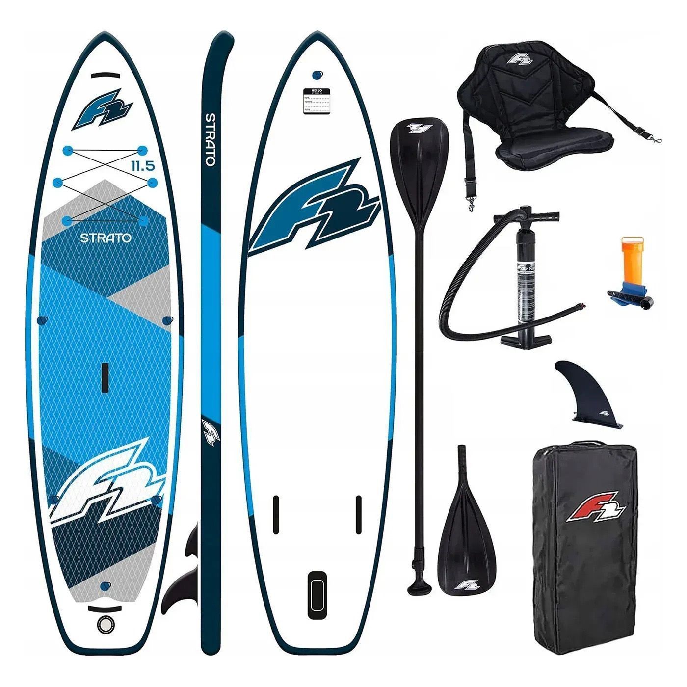 Доска SUP надувная F2 Strato 11.5 Blue - F2