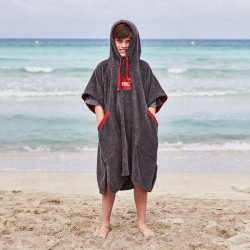 Пончо-рушник для переодягання на пляжі RED ORIGINAL CHANGE ROBE Grey Kids